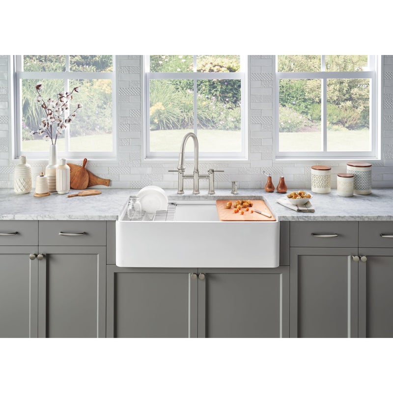 Top Knobs M391 Nouveau Collection 5-1/16" Griggs Pull, Brushed Satin Nickel - Image 1
